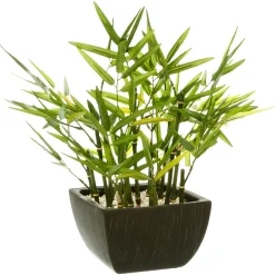 Vaso com planta de bambu artifical