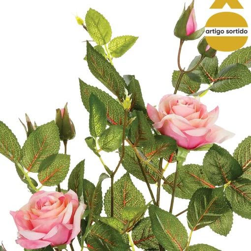 Vaso com roseira artificial 50cm