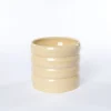 Vaso de cerâmica ondulado bege 16cm