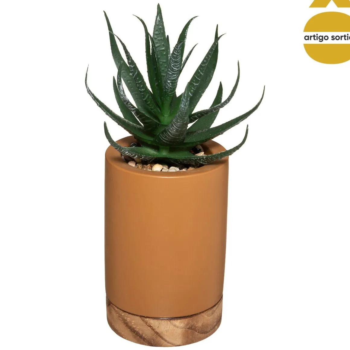 Vaso em cimento WILD com suculenta 20cm