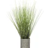 Vaso em metal com planta artificial 45cm