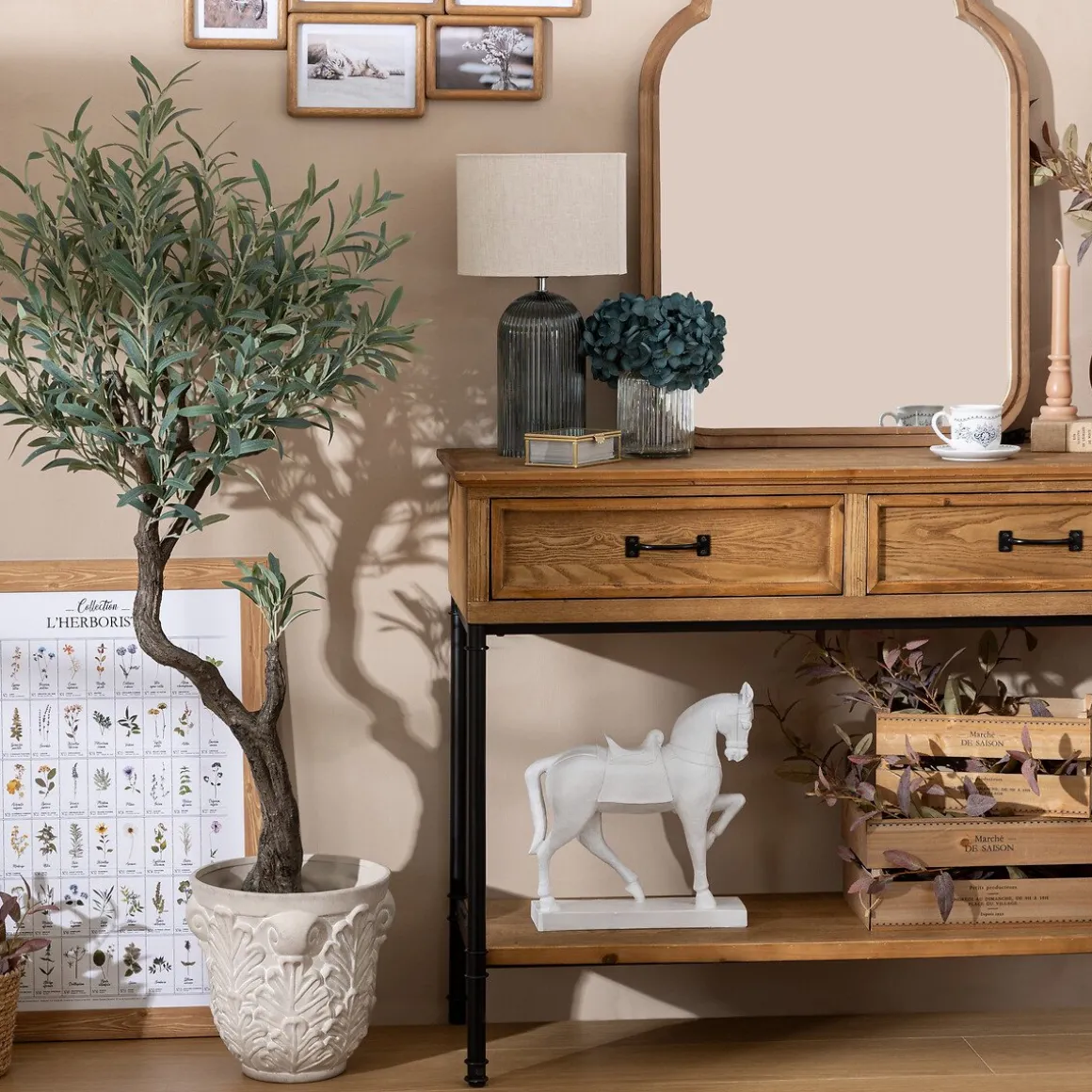 Vaso LIT decorado em cerâmica 35cm