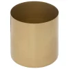Vaso redondo dourado em metal 10cm