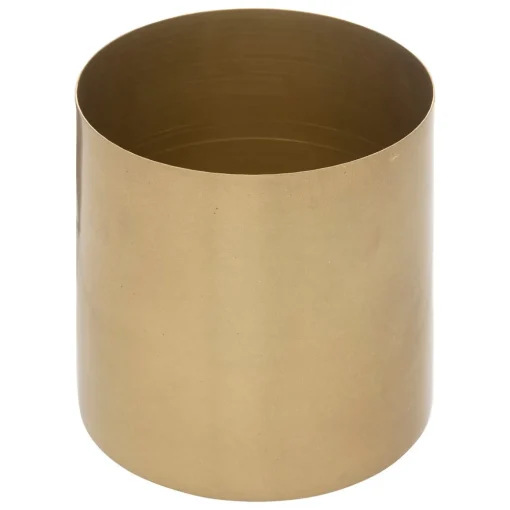 Vaso redondo dourado em metal 10cm