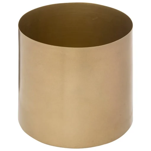 Vaso redondo dourado em metal 13cm