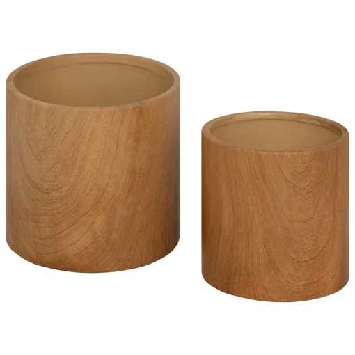 Vaso SOA em cerâmica efeito madeira 13,4cm
