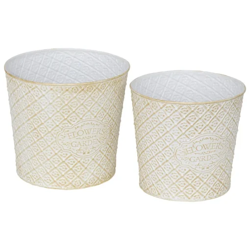Vaso TINO em ferro branco 22cm