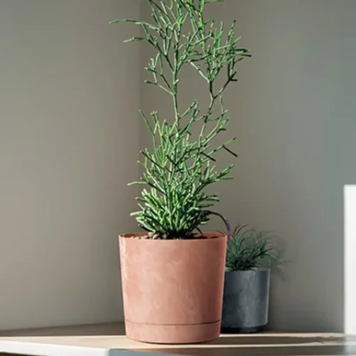 Vaso TUBO efeito betão terracota 33cm
