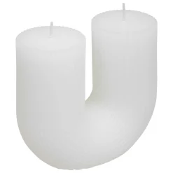 Vela branca em forma de u DEMI