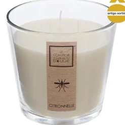 Vela citronela em copo de vidro 500g