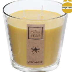 Vela citronela em copo de vidro 500g