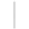 Vela DEMI estriada branca para candelabro 26cm