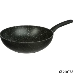 Wok de alumínio efeito pedra CARACTÈRE 28cm